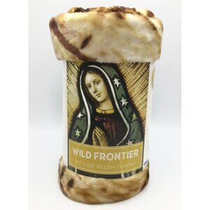 Wild Frontier Blessed Mary Our Lady of Guadalupe Day Plush Throw Blanket 50x60